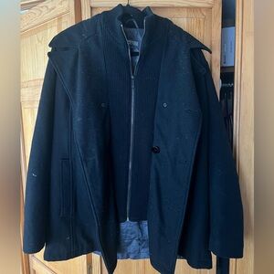 Kenneth Cole Reaction Black Pea Coat